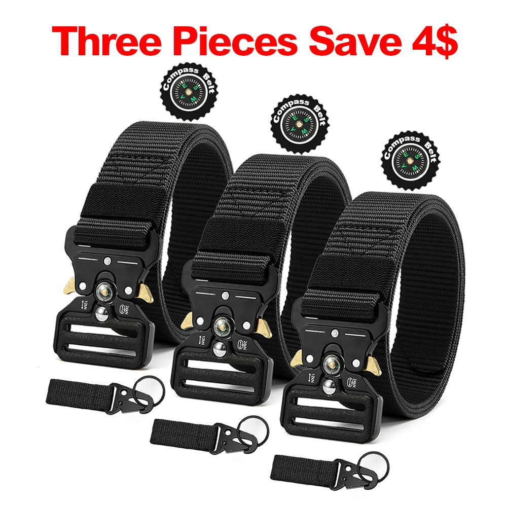 Multi Function Canvas Compass Tactical Belt.