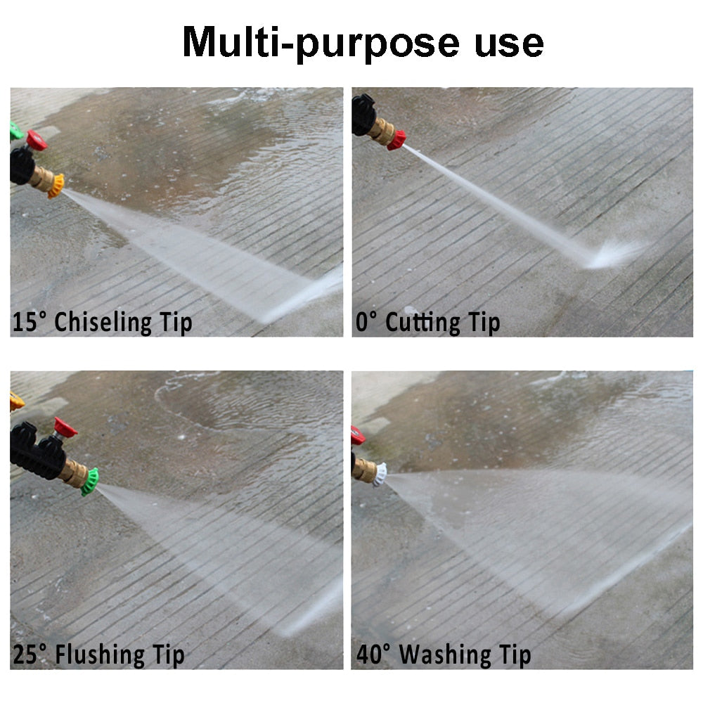 1L Adjustable Car Washer Gun And Soap Container.  1/4" Quick Release with 5 Nozzles.