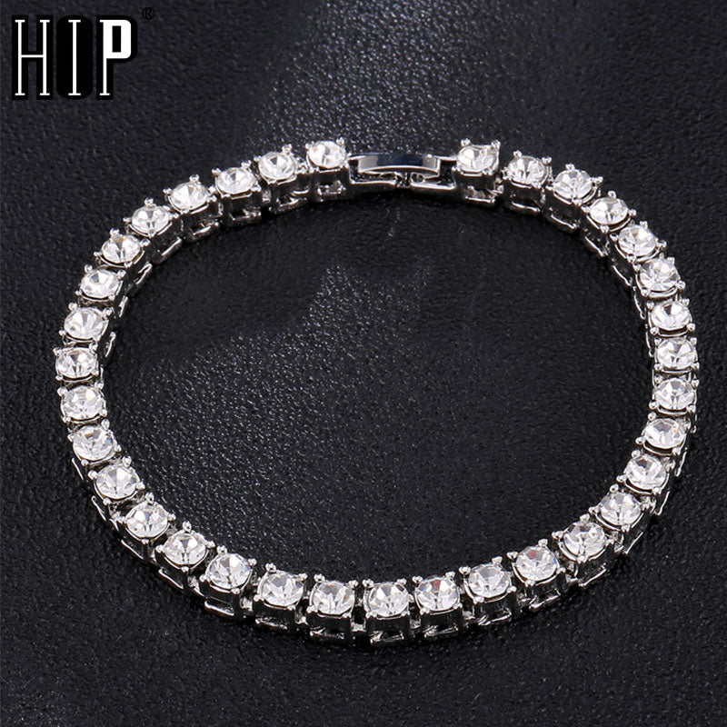Hip Hop Cubic Zirconia chain Bracelet.