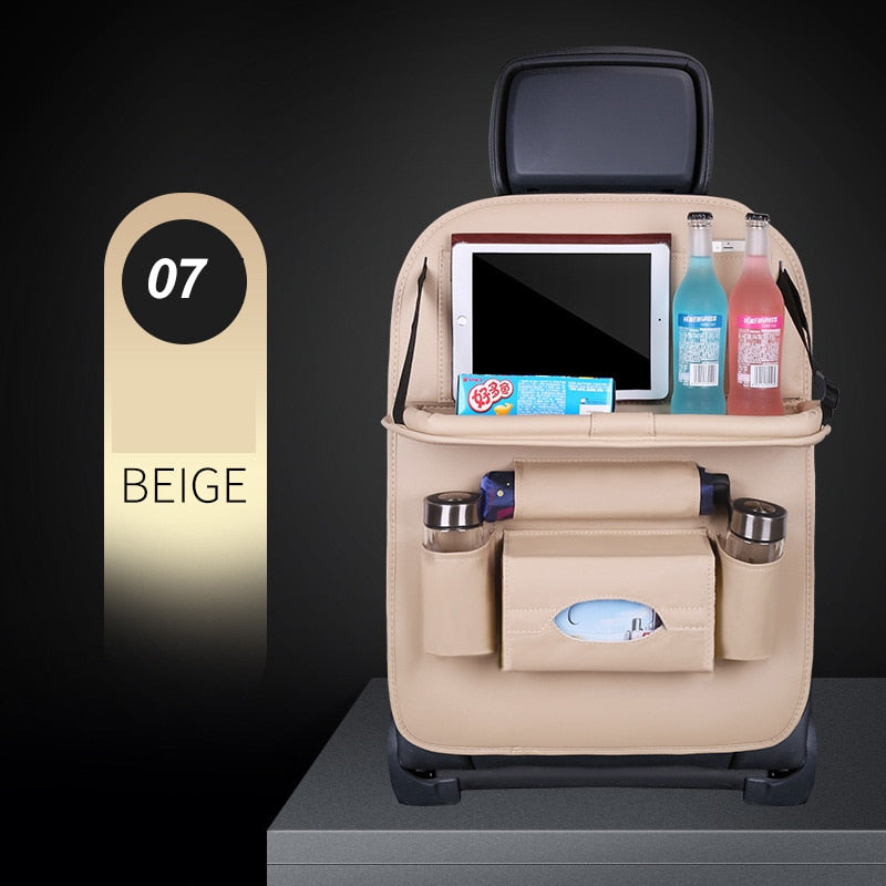 KAWOSEN Leather Back Seat Organizer And Table Pad.