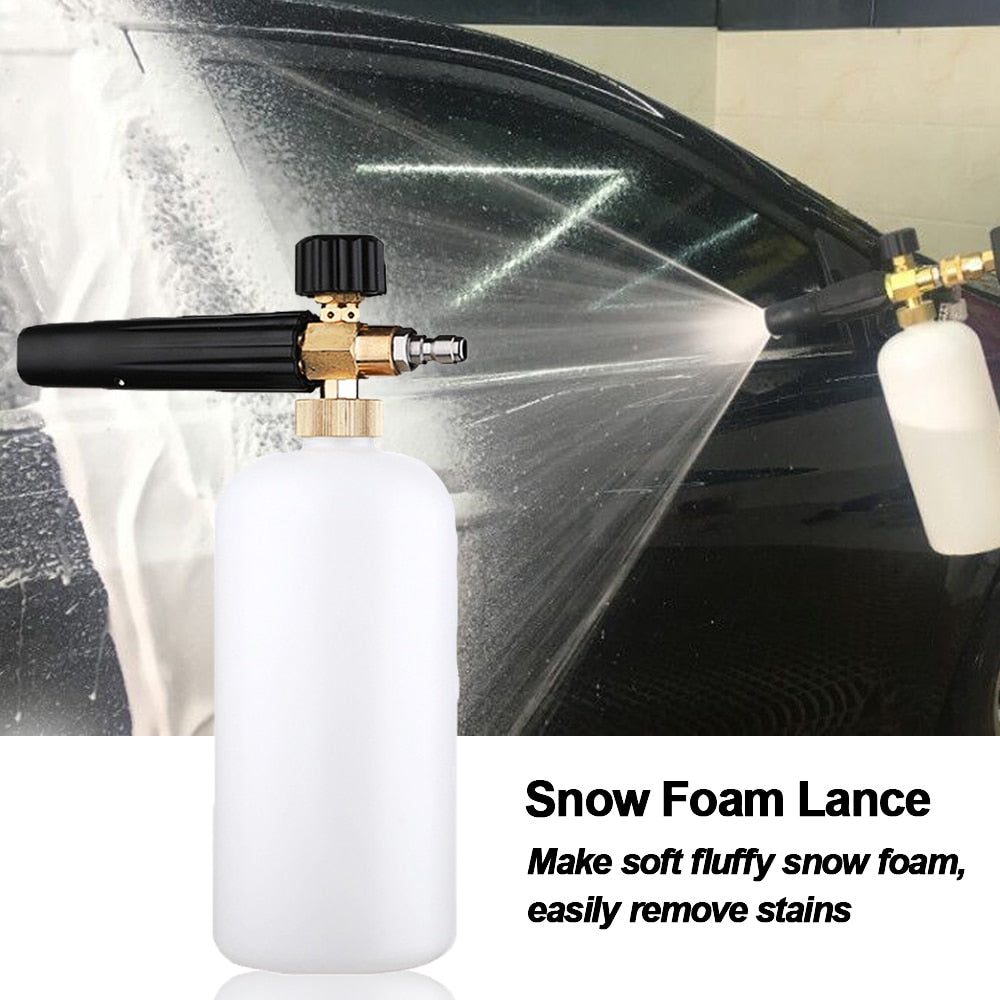 1L Adjustable Car Washer Gun And Soap Container.  1/4" Quick Release with 5 Nozzles.