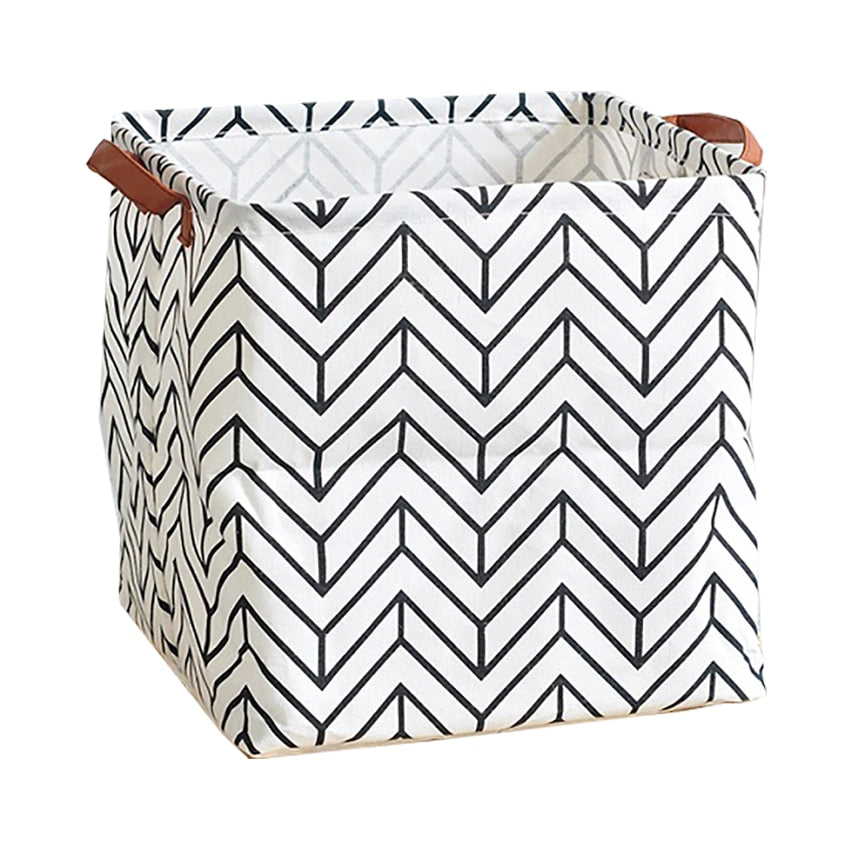 Cube Shaped Folding, Waterproof Storage Basket With Handles.