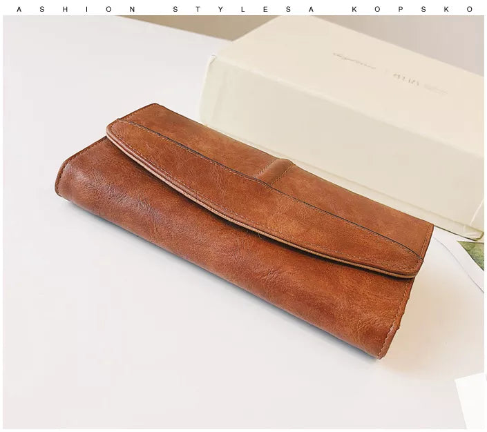 Women's Trifold Leather Wallet.