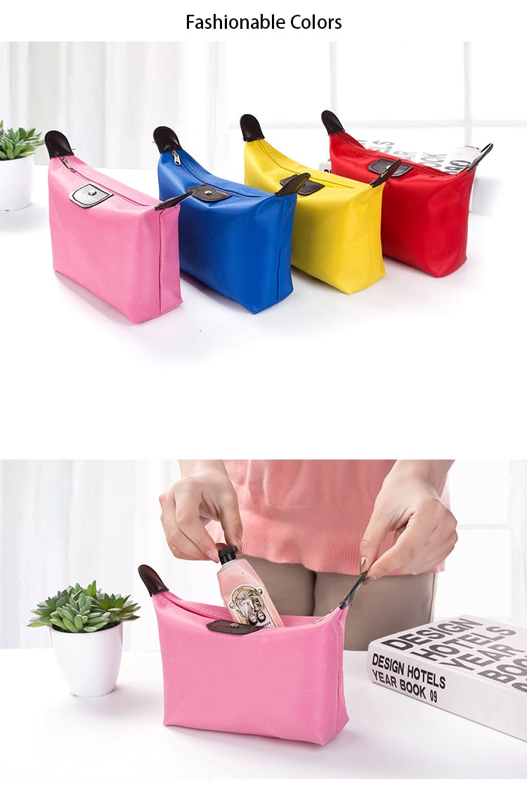Women's Waterproof Nylon Foldable Toiletry Travel Bag.