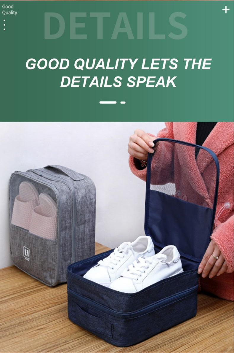 3 Layer Travel Shoe Bag Organizer.