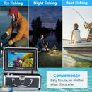 GAMWATER (DVR) Winter underwater fish finder camera 7 Inch 1000TVL IP68 Waterproof 15M 30M 50M For Ice/Sea/River Fishing