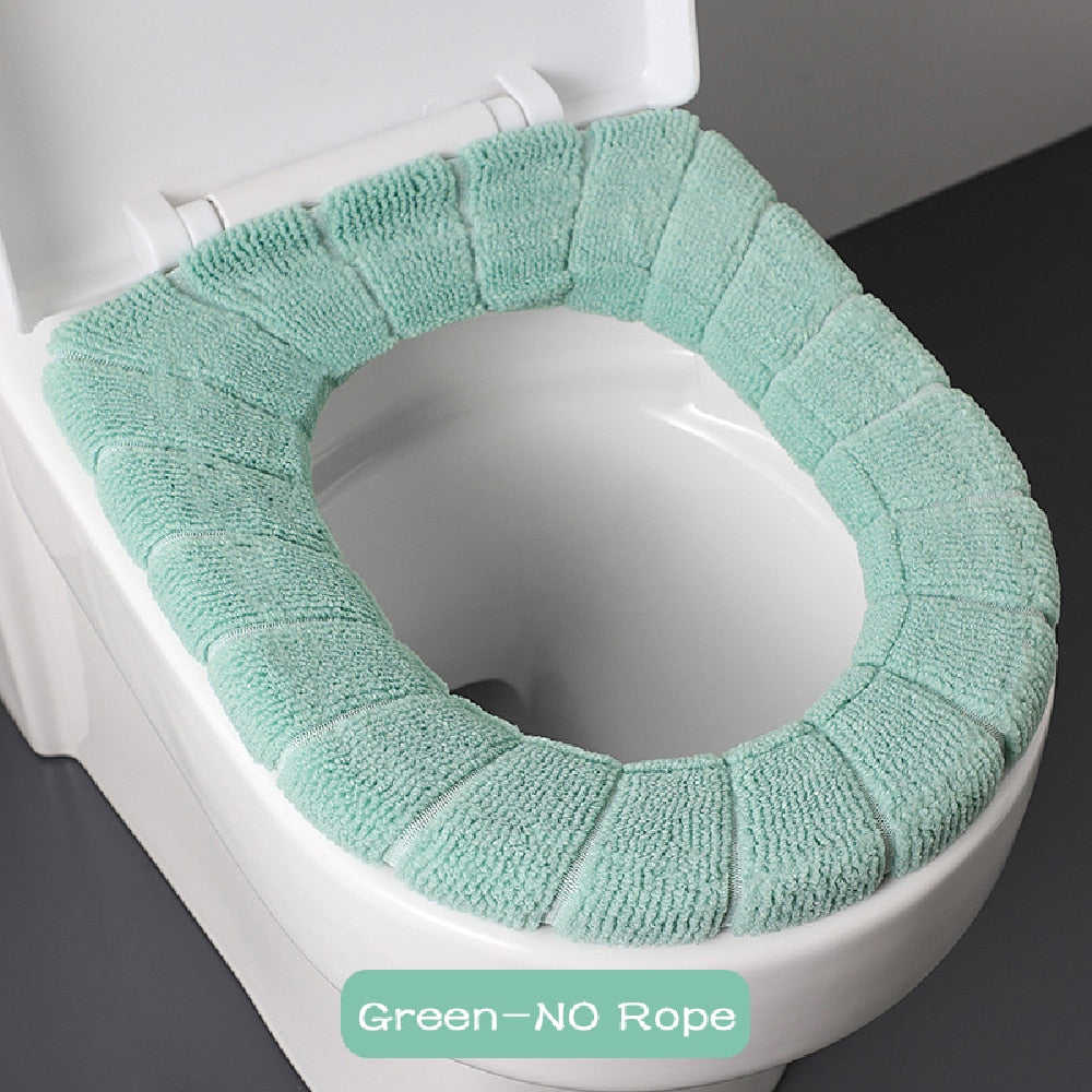 Universal Soft Warm Toilet Seat Cushion.  Easily removed and washable.