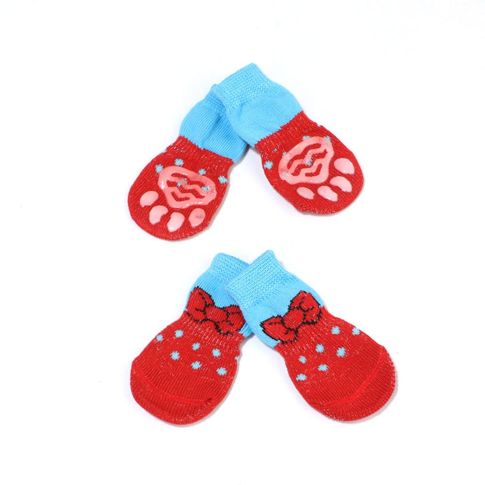 4pcs Anti Slip knitted Socks For Small to Medium Dogs.
