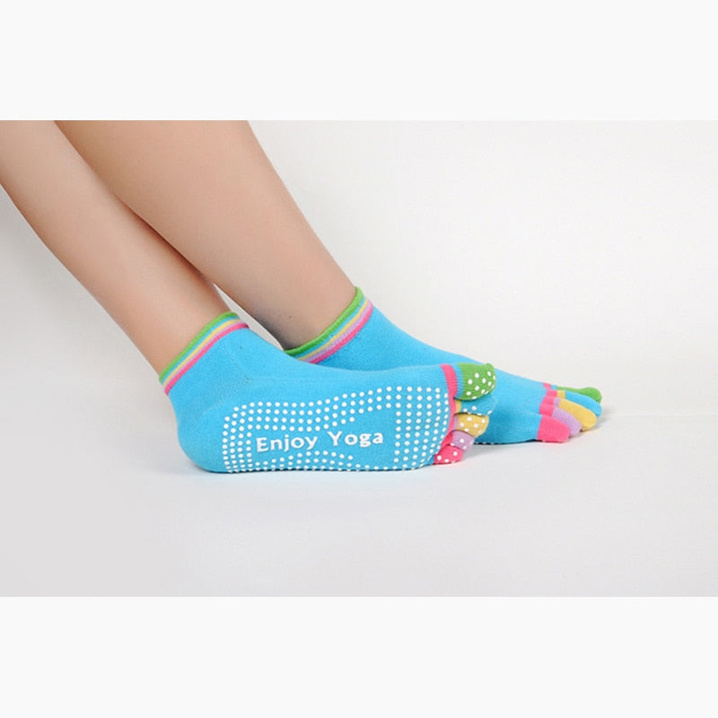 Women's Anti-Slip Five- Toe Yoga Socks.