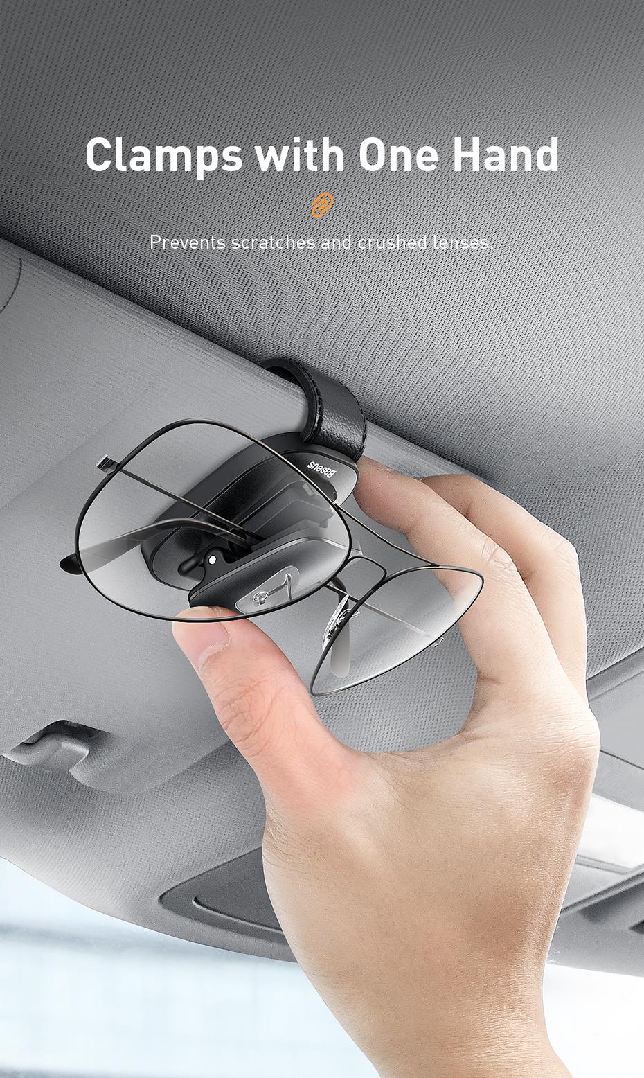 Sun visor clip to hold your sun glasses or eyewear.
