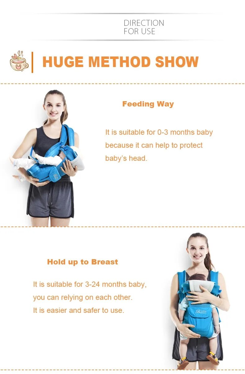0-24 Month, 4 In 1 Baby Carrier.