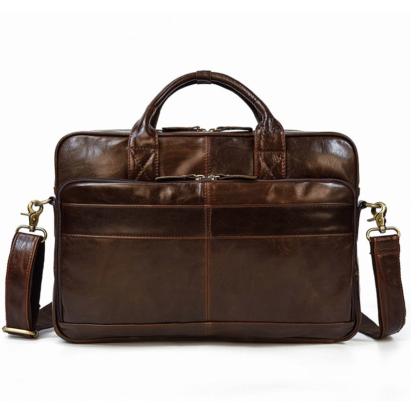 Genuine Leather Laptop Briefcase.