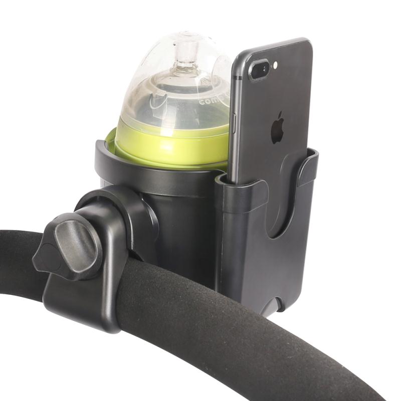 Baby Stroller mobile phone and drink holder.