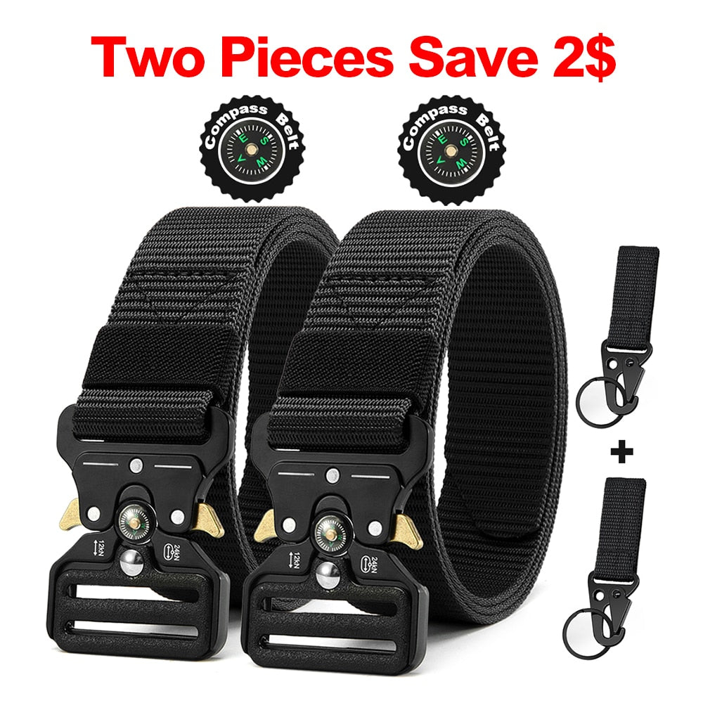Multi Function Canvas Compass Tactical Belt.
