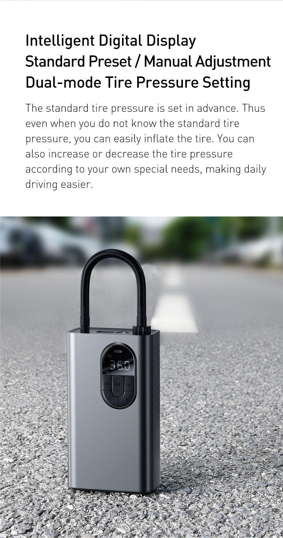 Baseus Wireless Electric Car Inflator Pump. Great for Bicycles Car and Motorcycles.