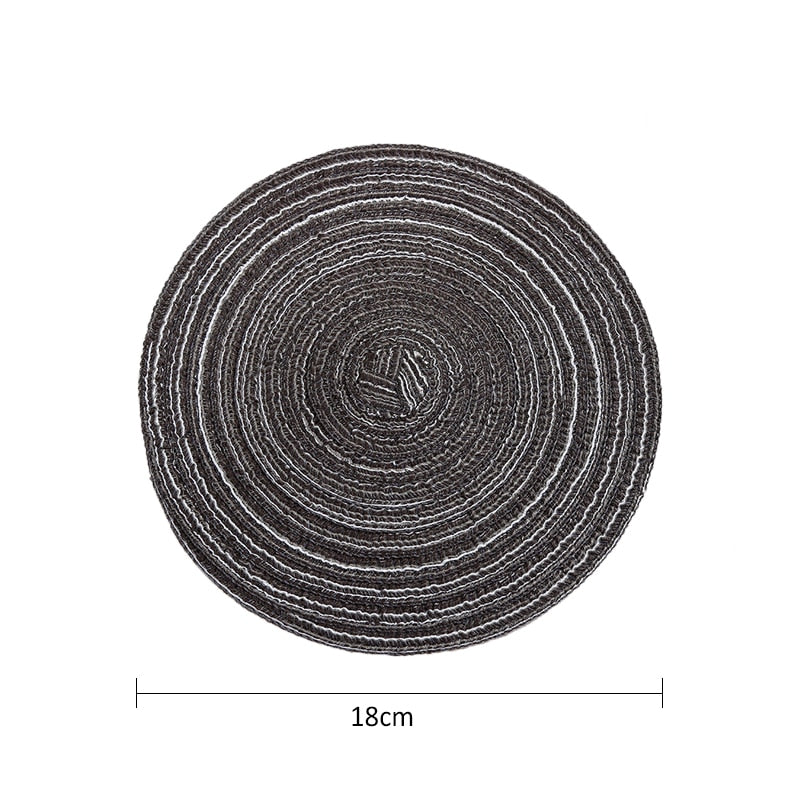 2/4/6pcs Woven round Placemat Or Coffee Cup or Bowl Coaster.