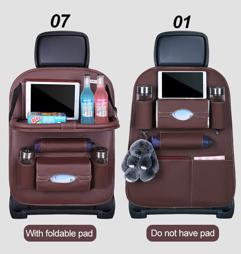 KAWOSEN Leather Back Seat Organizer And Table Pad.