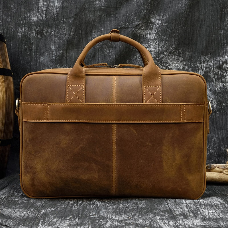 Genuine Leather Laptop Briefcase.