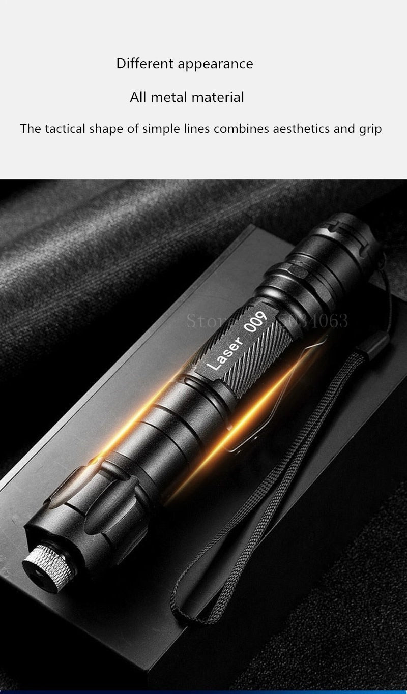 High Power Green laser pointer. Laser Pen 532nm 500 to 10000 meters. Range 009