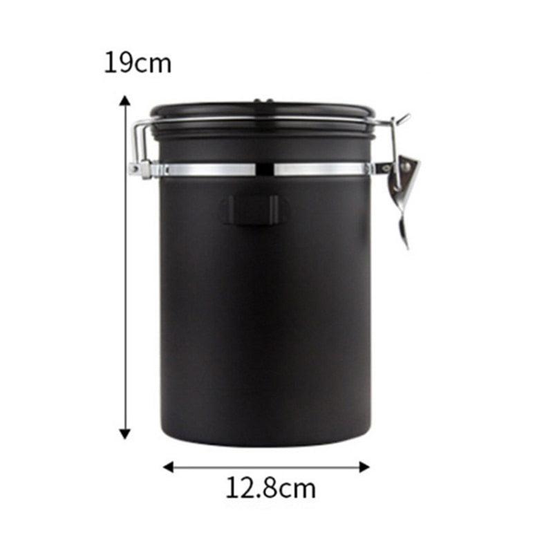 Stainless Steel Sealed Storage Jar. Moisture-proof to store Coffee Beans, Milk Powder, OR Grains.