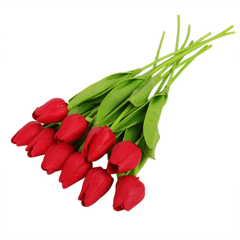 10/20pcs Artificial Tulips Bouquets For Home/Wedding Decoration.