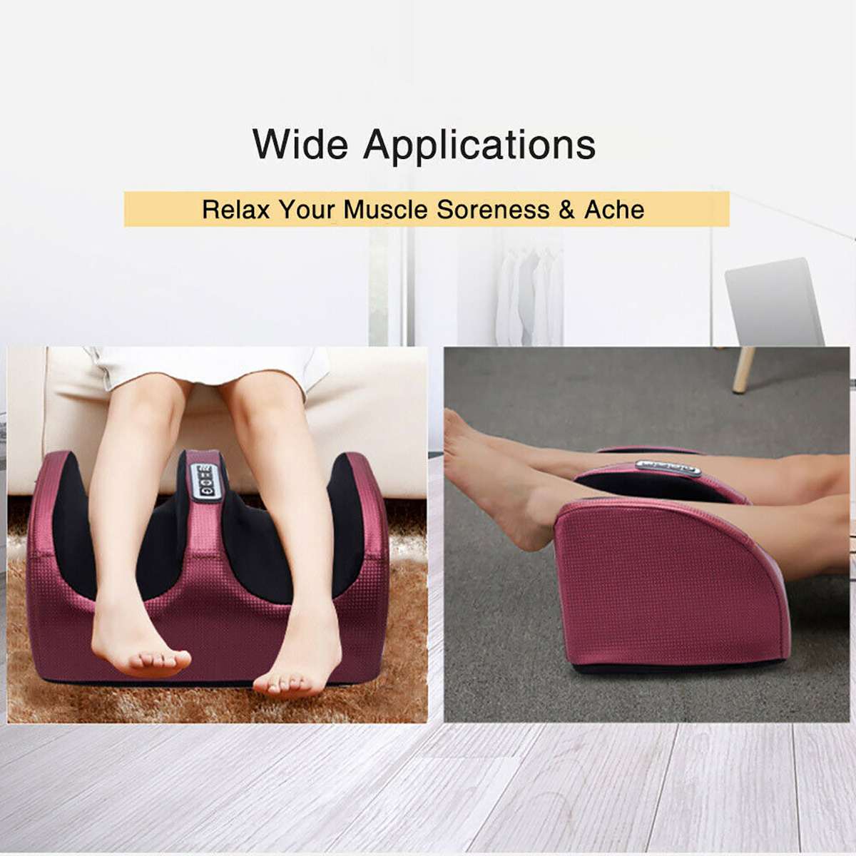 Electric Shiatsu heating foot Massage. Massage Roller for Relief of leg fatigue for women and men.