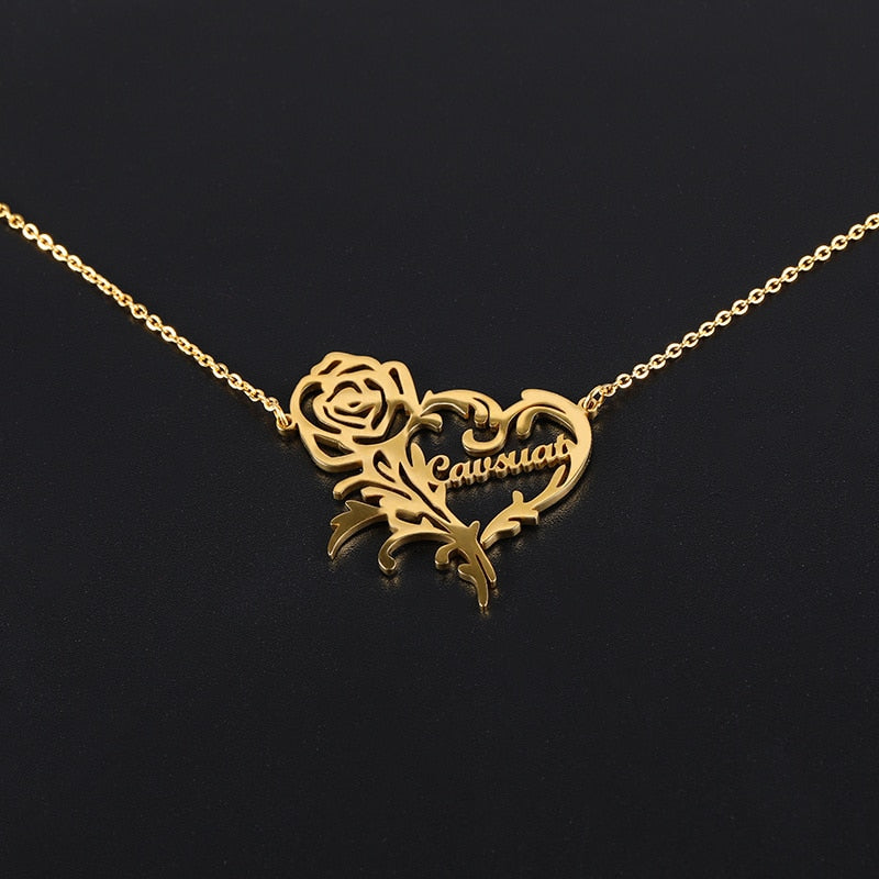 Vintage Custom stainless steel personalized necklace.