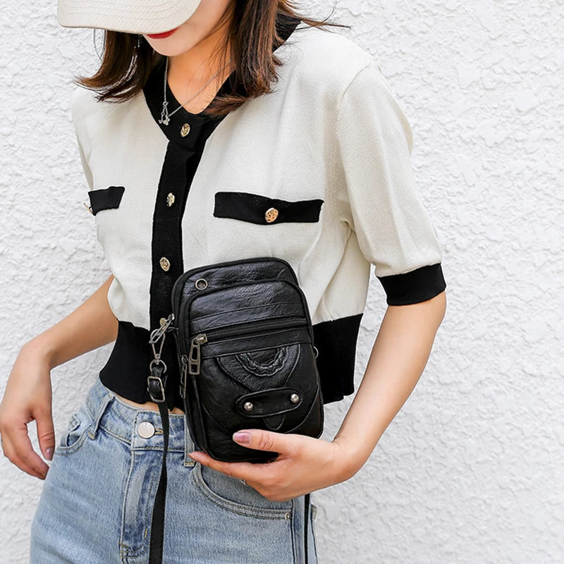 Women's Soft Leather Crossbody Shoulder Bag