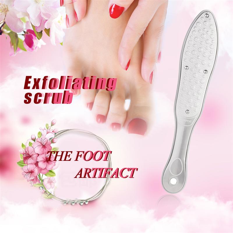 Stainless steel pedicure file. Removes callus and exfoliates your feet.