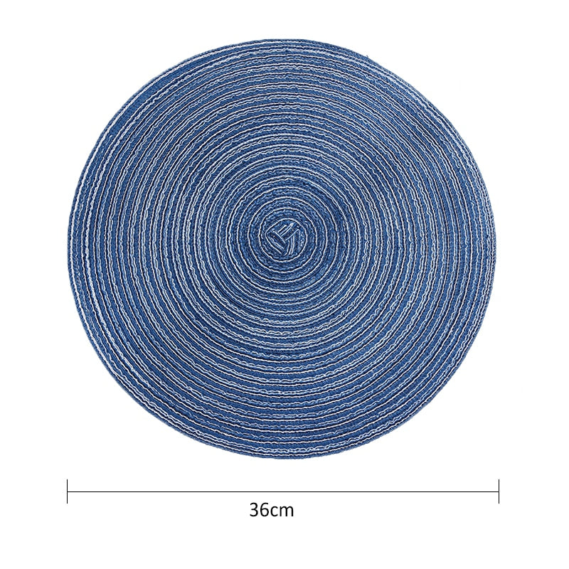 2/4/6pcs Woven round Placemat Or Coffee Cup or Bowl Coaster.