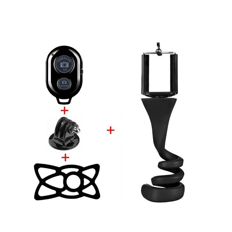 Flexible Camera Tripod Mount and Selfie Stick for Gopro Action Camera and Smartphone.