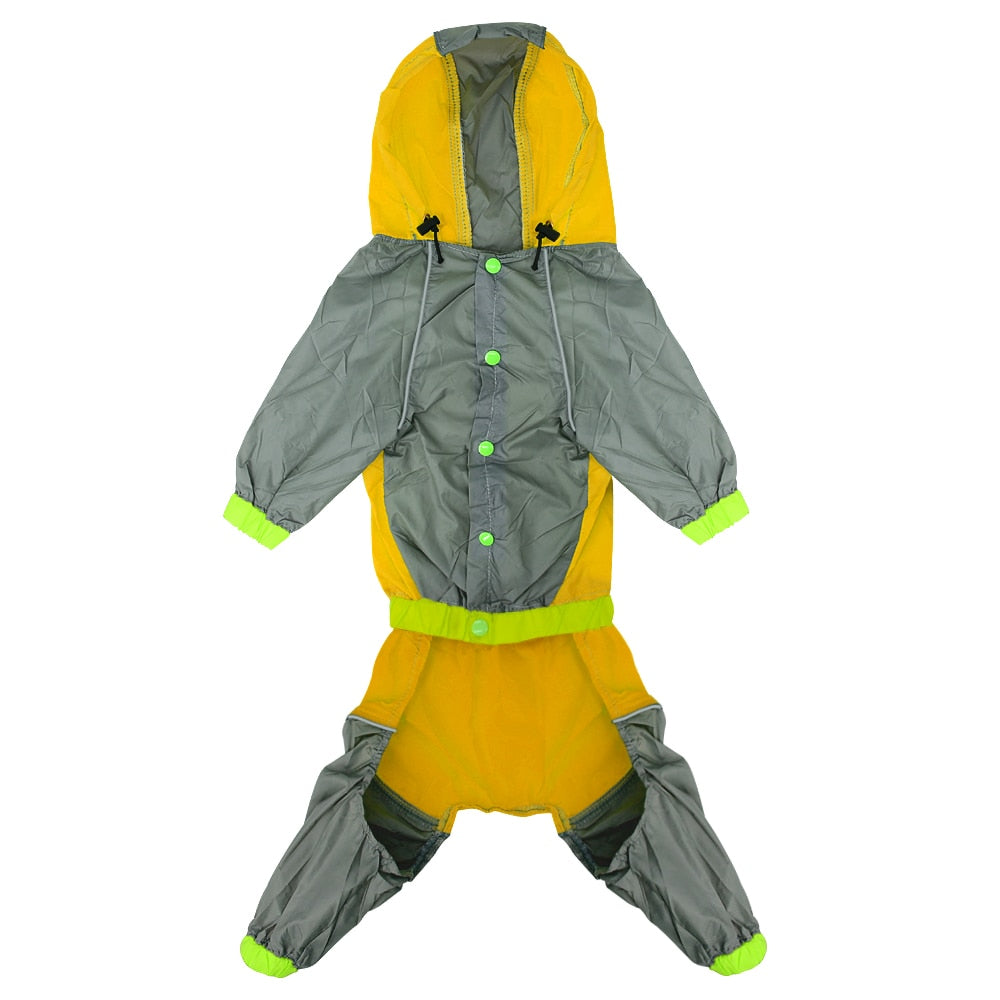 Dog S-2XL Reflective Raincoat.