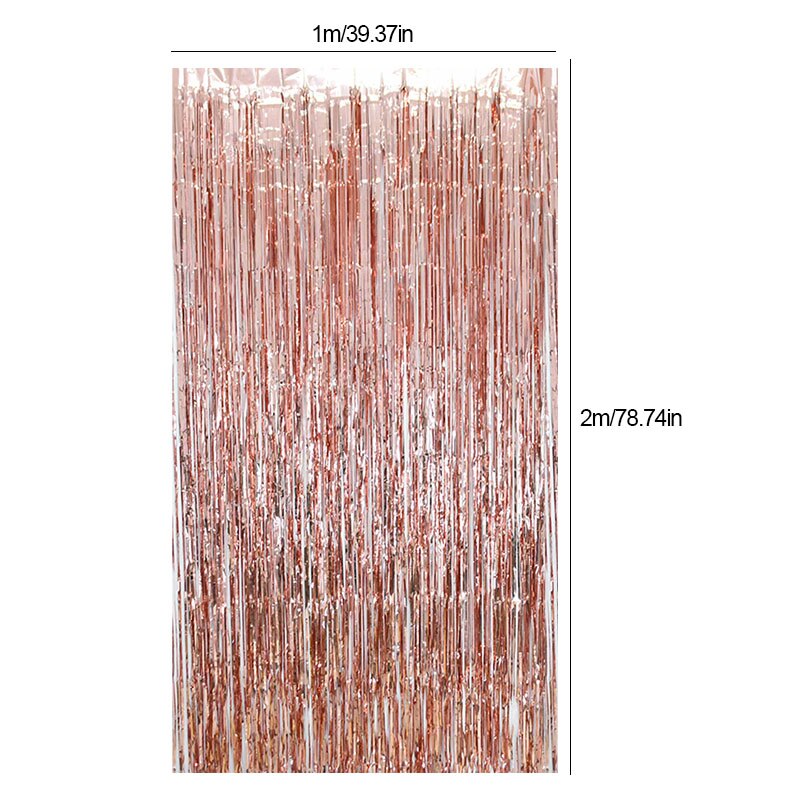2Pack Party Metallic Foil Backdrop Curtain Decoration.  Great For Weddings, Birthdays or Showers.