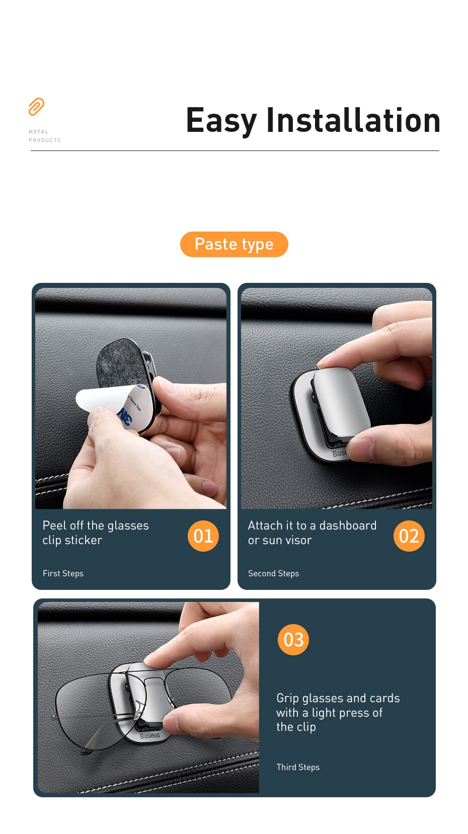 Sun visor clip to hold your sun glasses or eyewear.