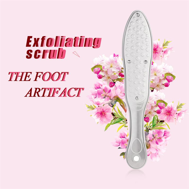 Stainless steel pedicure file. Removes callus and exfoliates your feet.