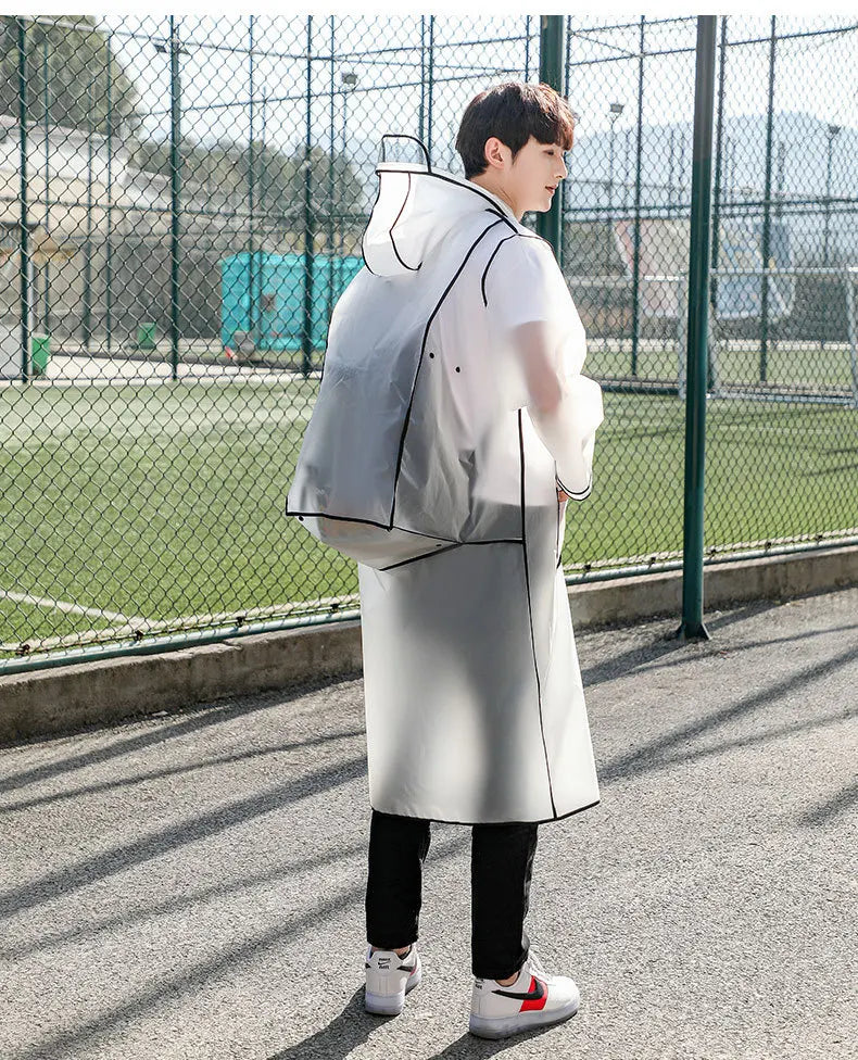 Women OR Men's Hooded Raincoats With Schoolbag space