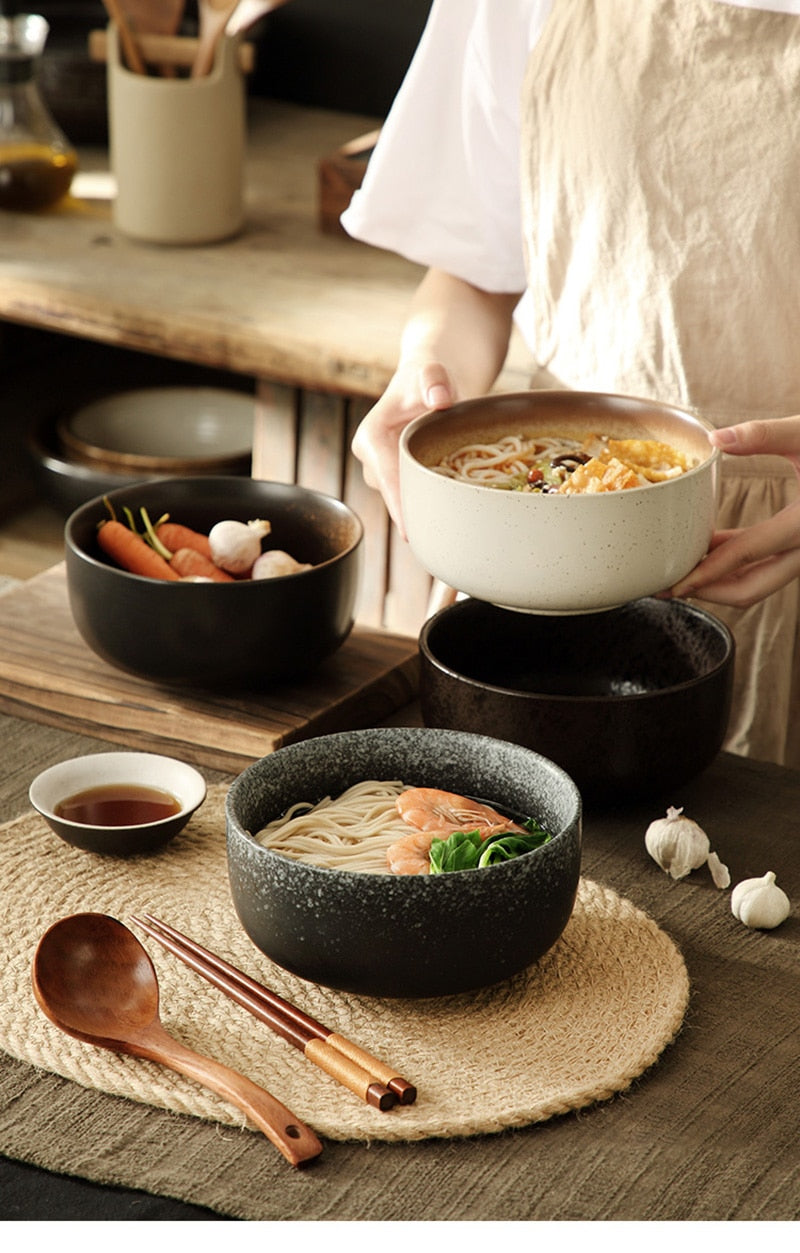 ceramic ramen noodle bowl