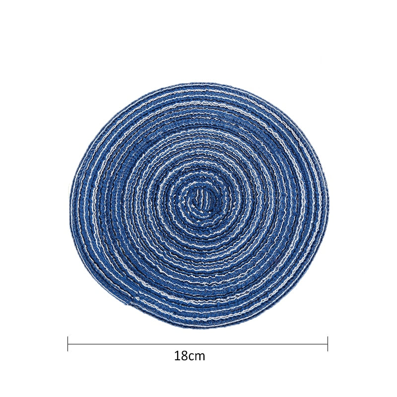 2/4/6pcs Woven round Placemat Or Coffee Cup or Bowl Coaster.
