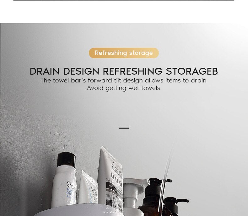 Bathroom/Kitchen Wall Mounted Shelf With Or Without Towel Bar.