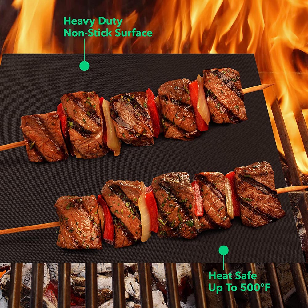 40 * 33cm BBQ Grill Mat For Outdoor Baking Non-stick Reusable Cooking Pad. 40 * 33cm