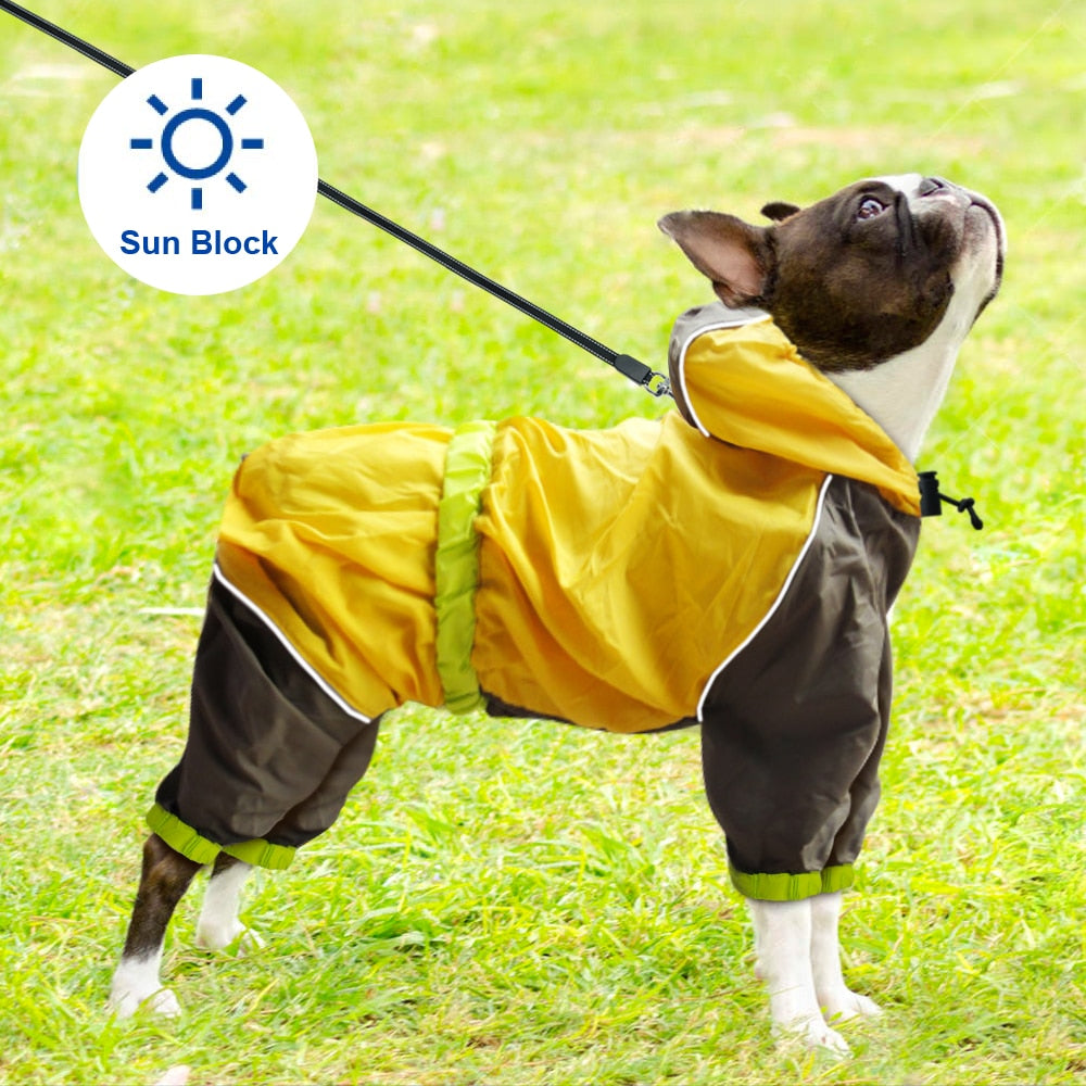 Dog S-2XL Reflective Raincoat.