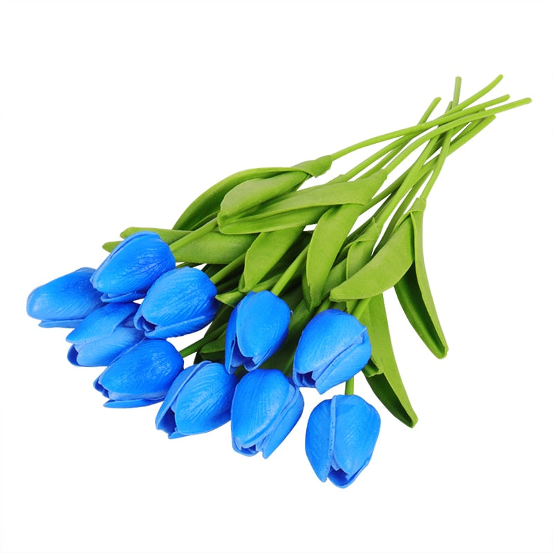 10/20pcs Artificial Tulips Bouquets For Home/Wedding Decoration.