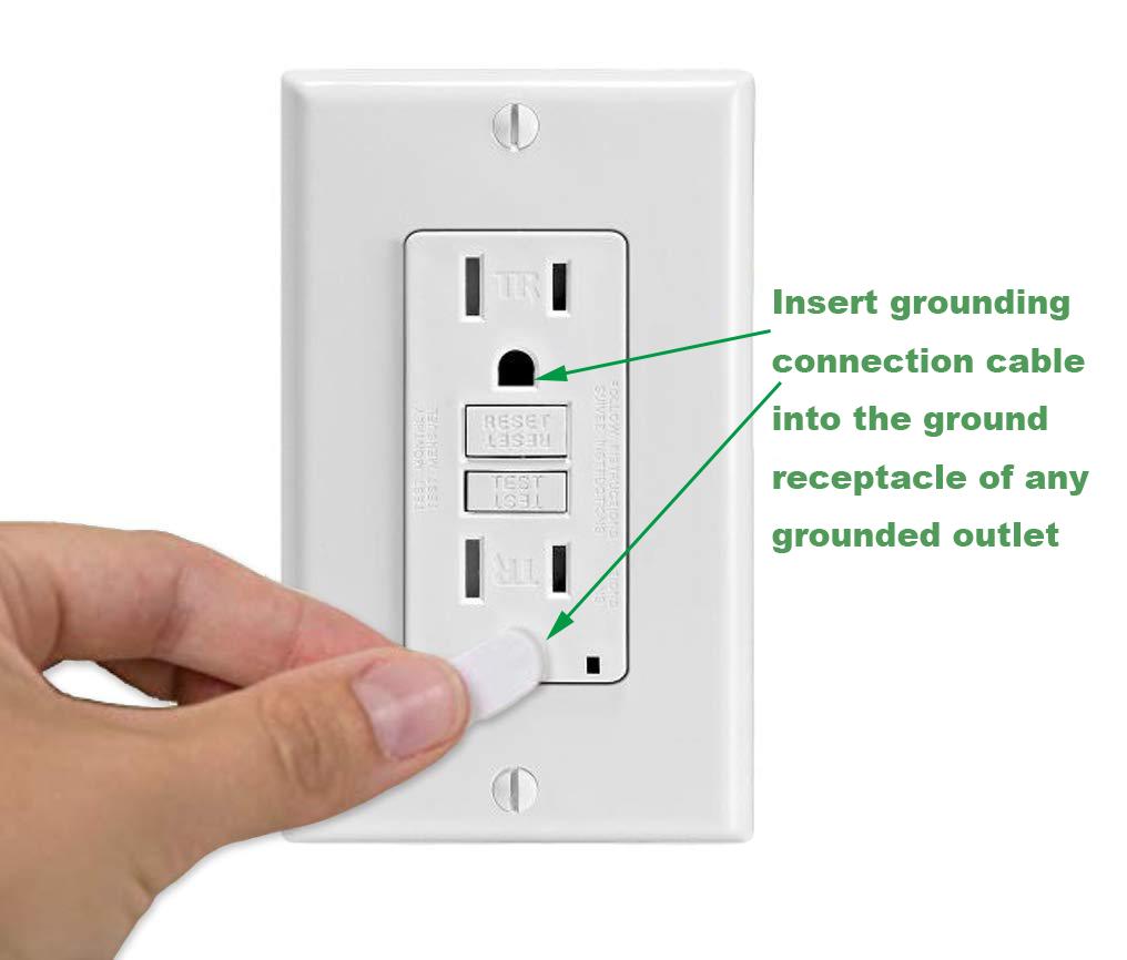 White Earthing Bed Sheet / Pillowcase with Conductive Silver Fiber, USB Cord For Grounded Antistatic Health Protection.