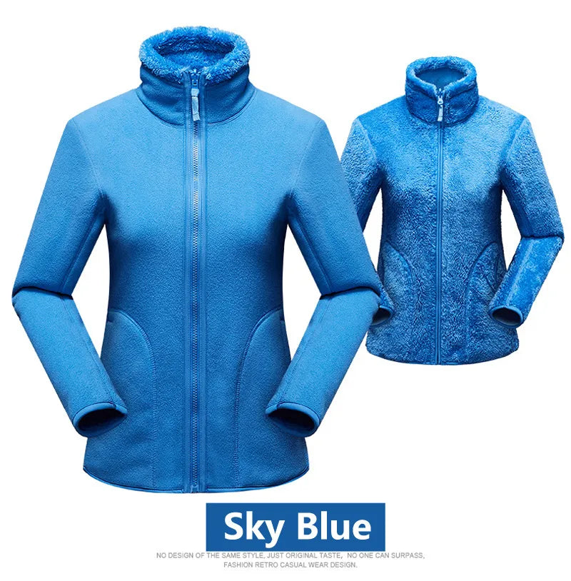 Women's Warm Reversible Polar Coats.