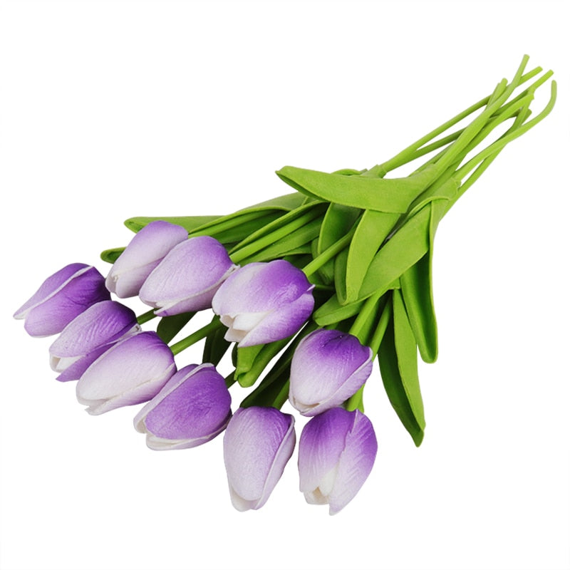 10/20pcs Artificial Tulips Bouquets For Home/Wedding Decoration.