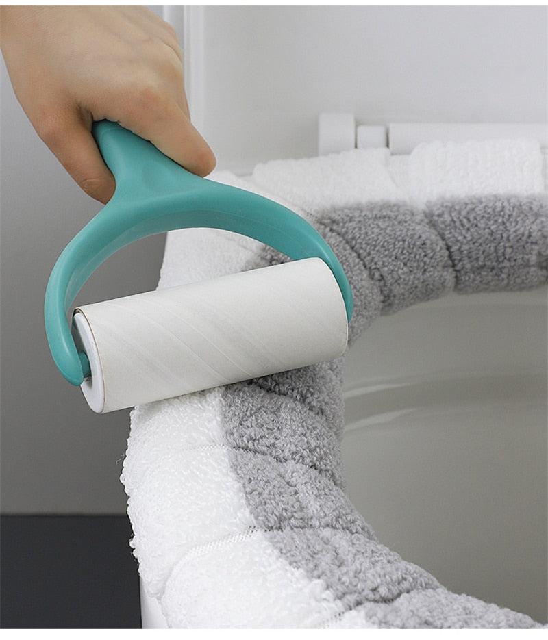 Universal Soft Warm Toilet Seat Cushion.  Easily removed and washable.
