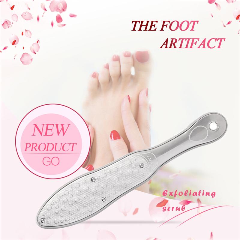 Stainless steel pedicure file. Removes callus and exfoliates your feet.