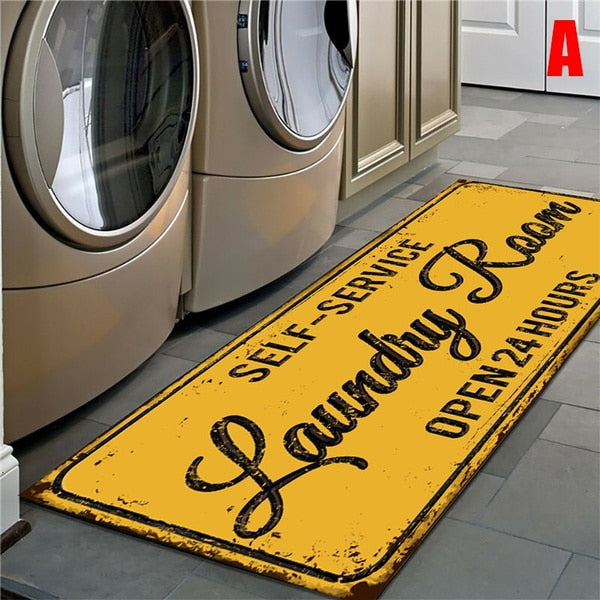 Laundry Room Non-Slip Floor Mat.