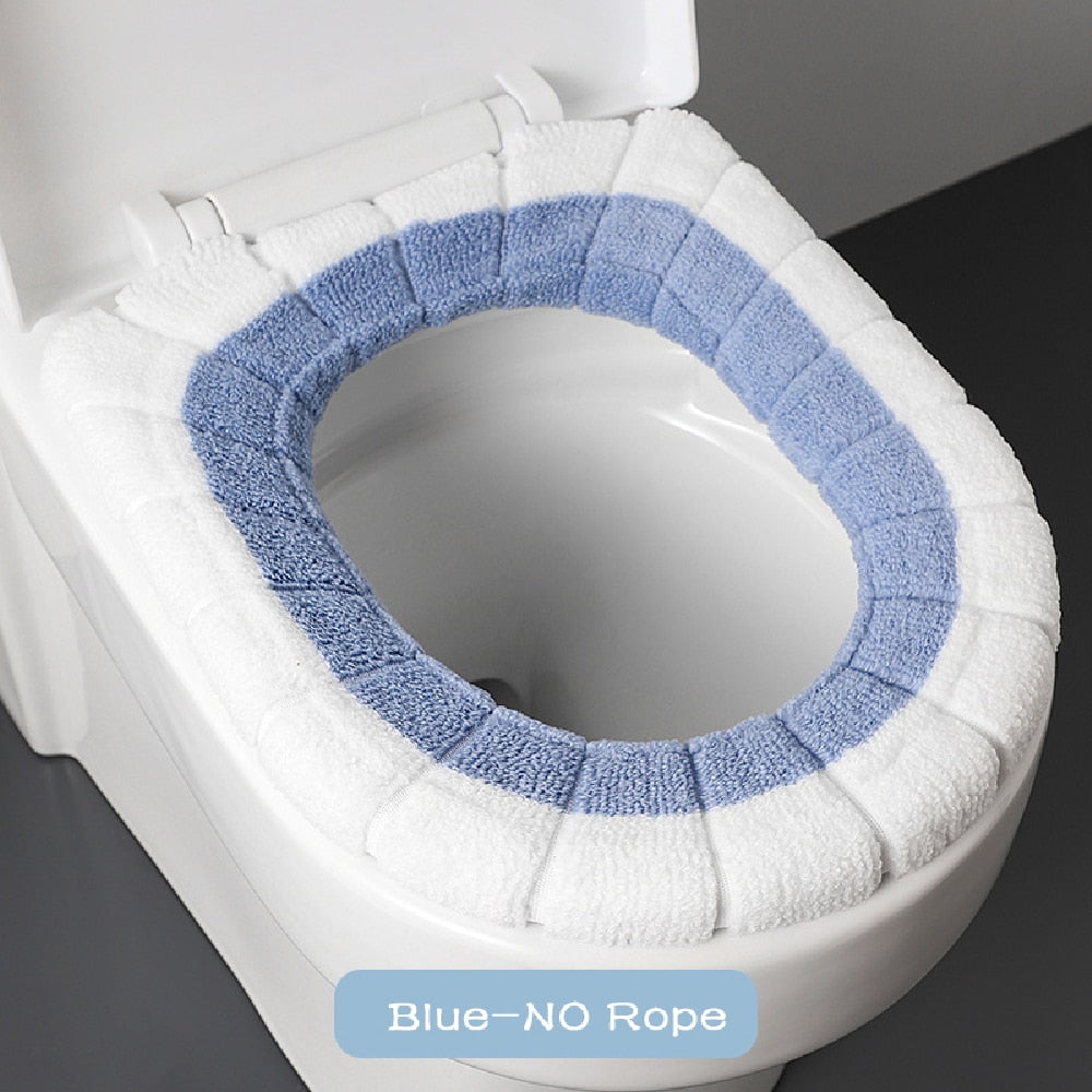 Universal Soft Warm Toilet Seat Cushion.  Easily removed and washable.