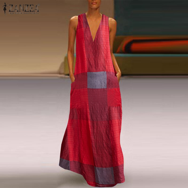 Zanzea Casual Spring/Summer Maxi Dress.